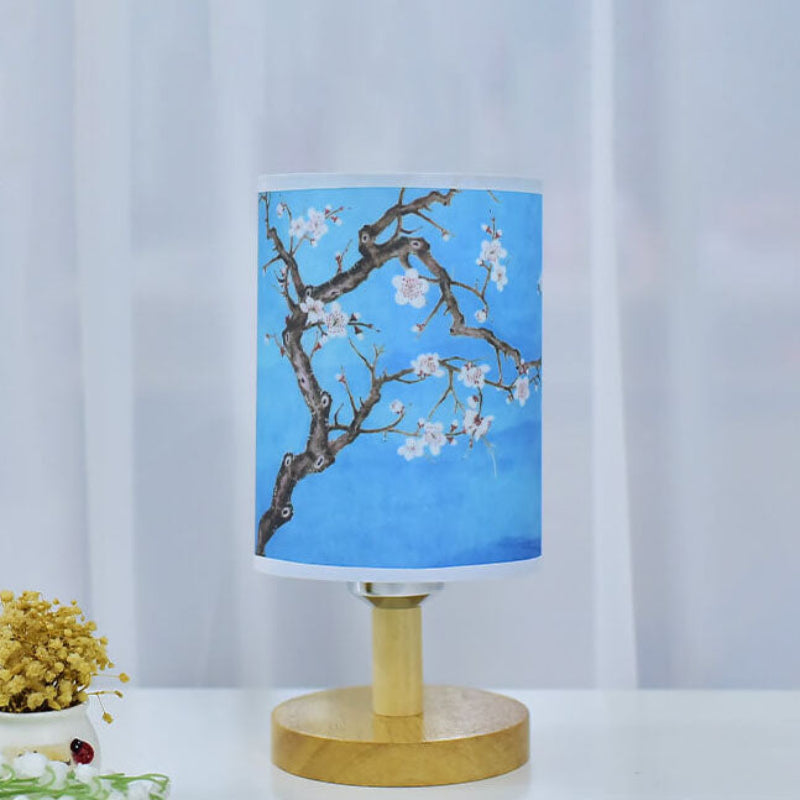 Kaelis Modern Minimalist Table Lamp – Stylish Fabric and Wood Design for Bedside & Living Room