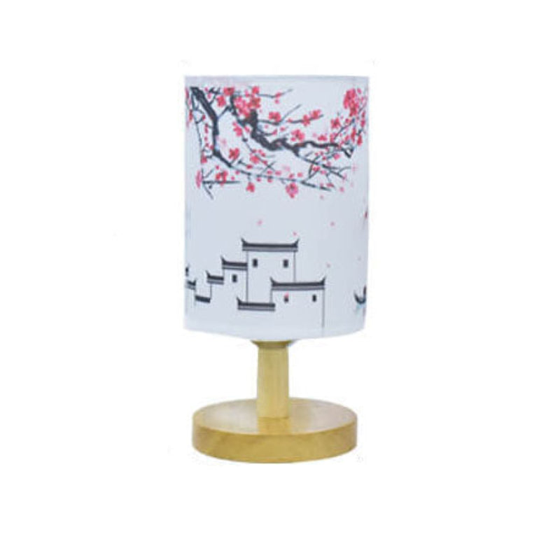 Kaelis Modern Minimalist Table Lamp – Stylish Fabric and Wood Design for Bedside & Living Room