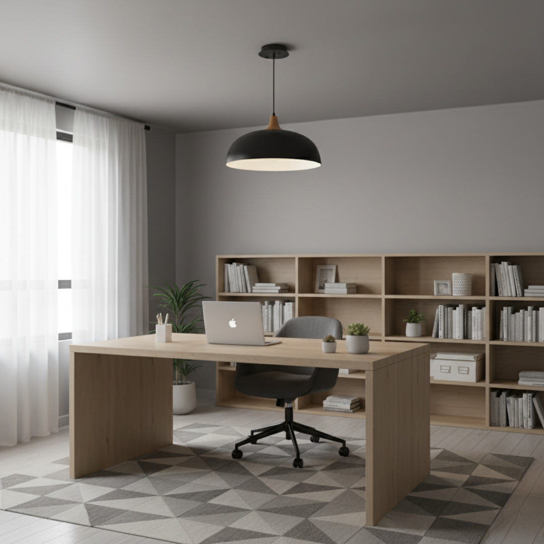 Milo Modern Oak Ceiling Light Fixture – Adjustable LED Design for Stylish Spaces