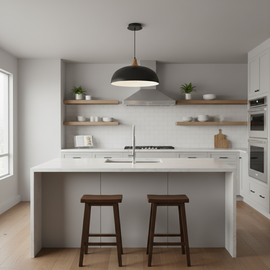 Milo Modern Oak Ceiling Light Fixture – Adjustable LED Design for Stylish Spaces