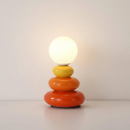 Faelon Nordic Stacked Stone Table Lamp – USB LED Design