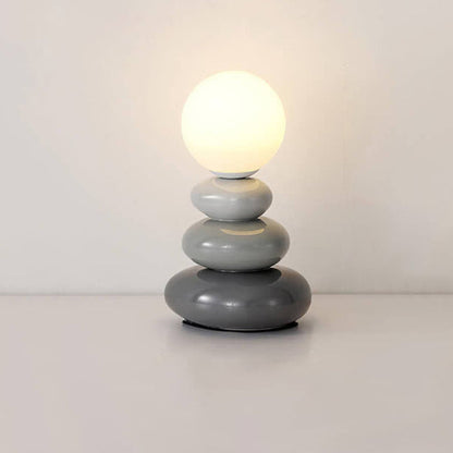 Faelon Nordic Stacked Stone Table Lamp – USB LED Design