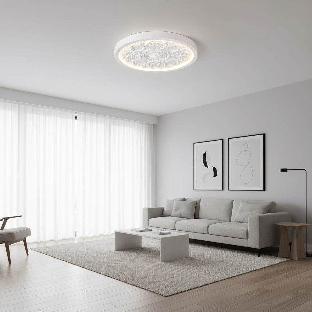Delion Modern Minimalist Flush Mount Ceiling Light – Dimmable LED for Elegant Spaces