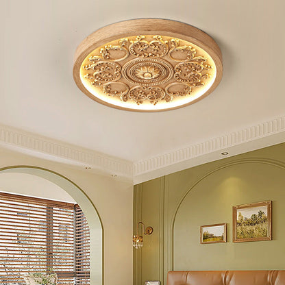 Delion Modern Minimalist Flush Mount Ceiling Light – Dimmable LED for Elegant Spaces