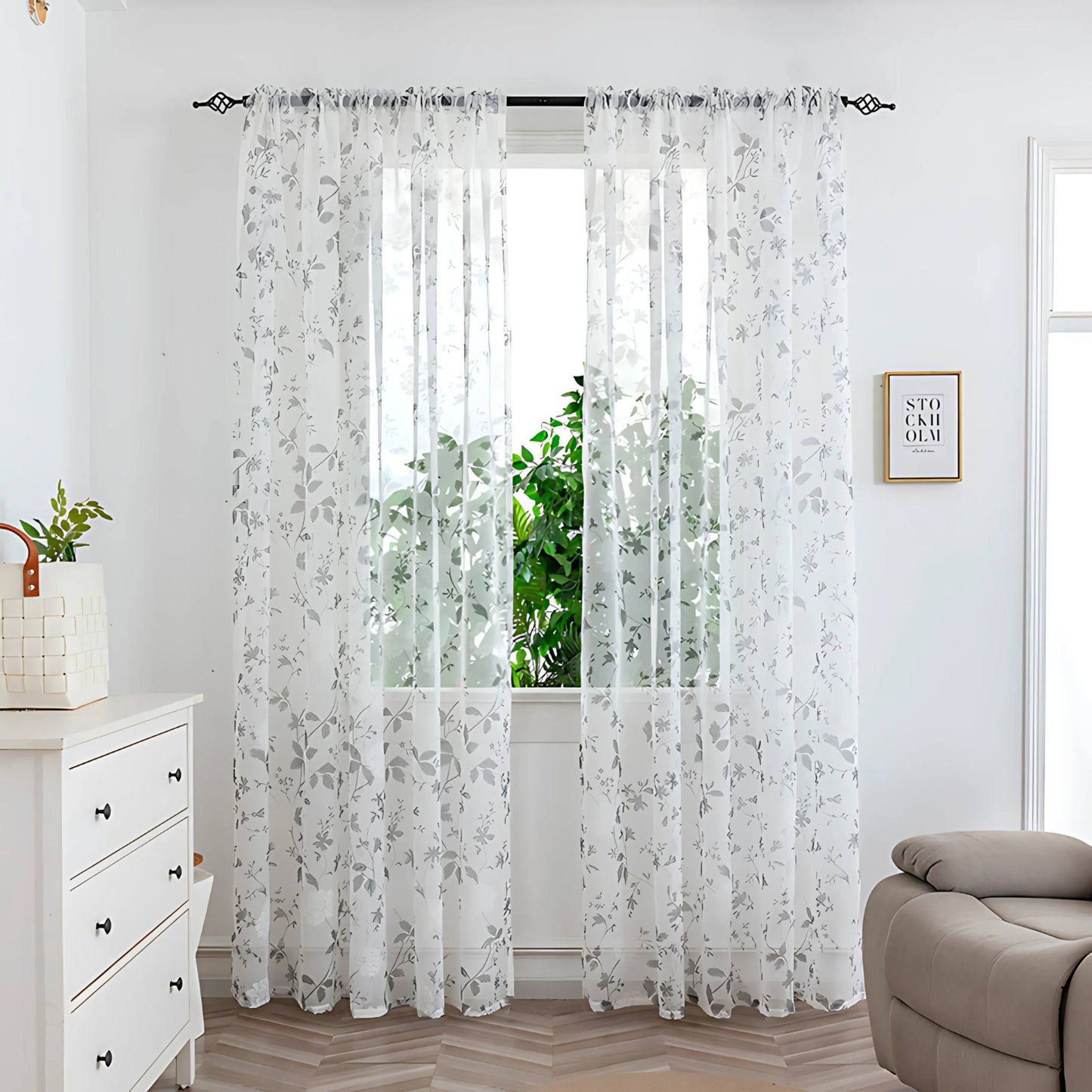 Pipin Colorful Sheer Curtain – Elegant Light Filtering for Any Room