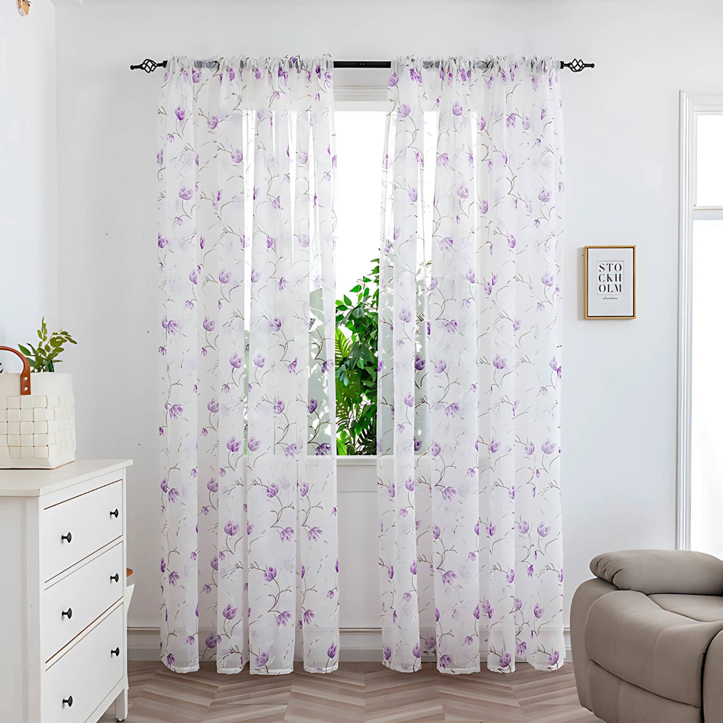 Pipin Colorful Sheer Curtain – Elegant Light Filtering for Any Room