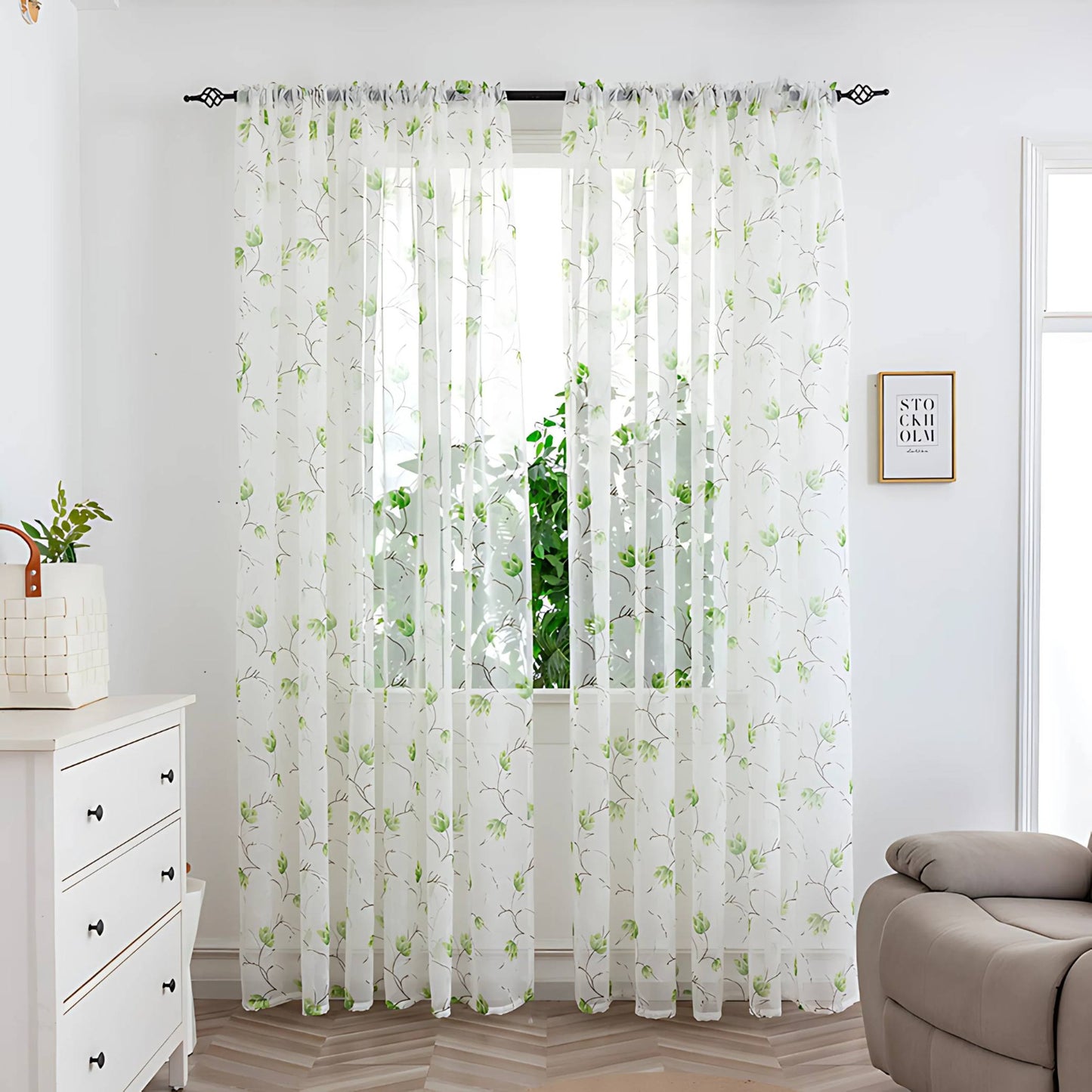 Pipin Colorful Sheer Curtain – Elegant Light Filtering for Any Room