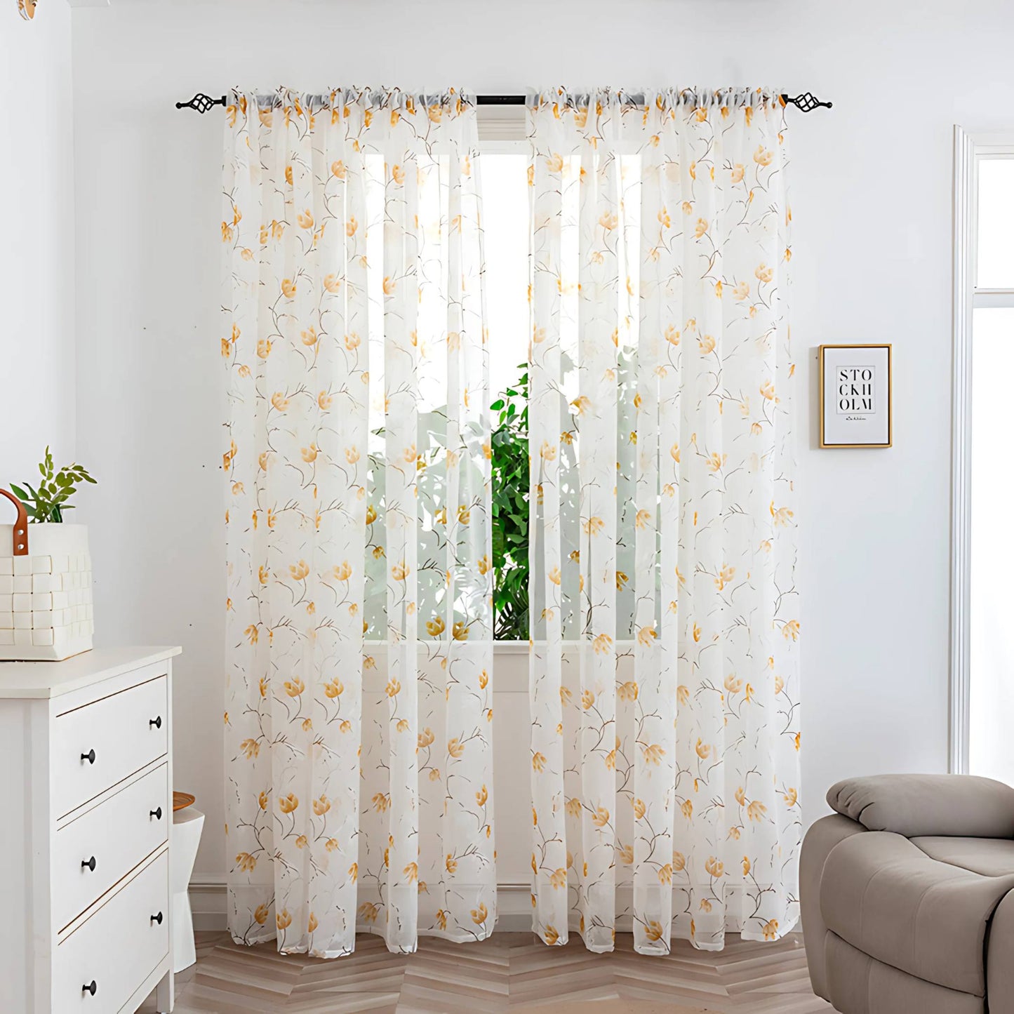 Pipin Colorful Sheer Curtain – Elegant Light Filtering for Any Room