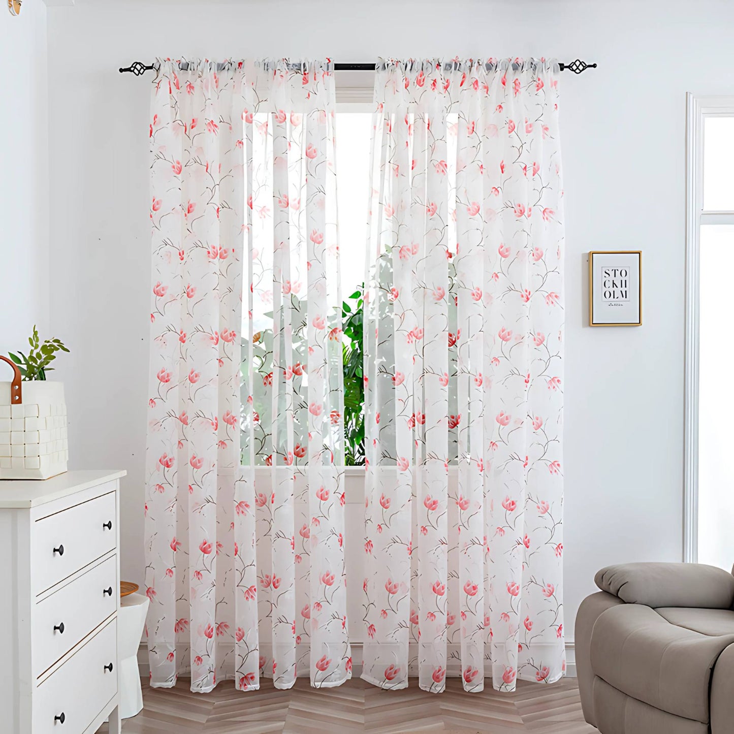 Pipin Colorful Sheer Curtain – Elegant Light Filtering for Any Room