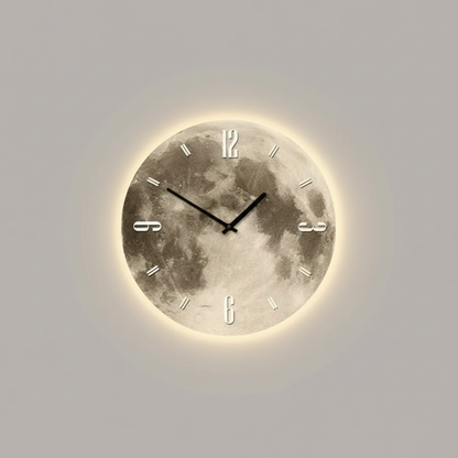 Mosaic Large Wall Clock – Unique Moon Design for Elegant Living Spaces