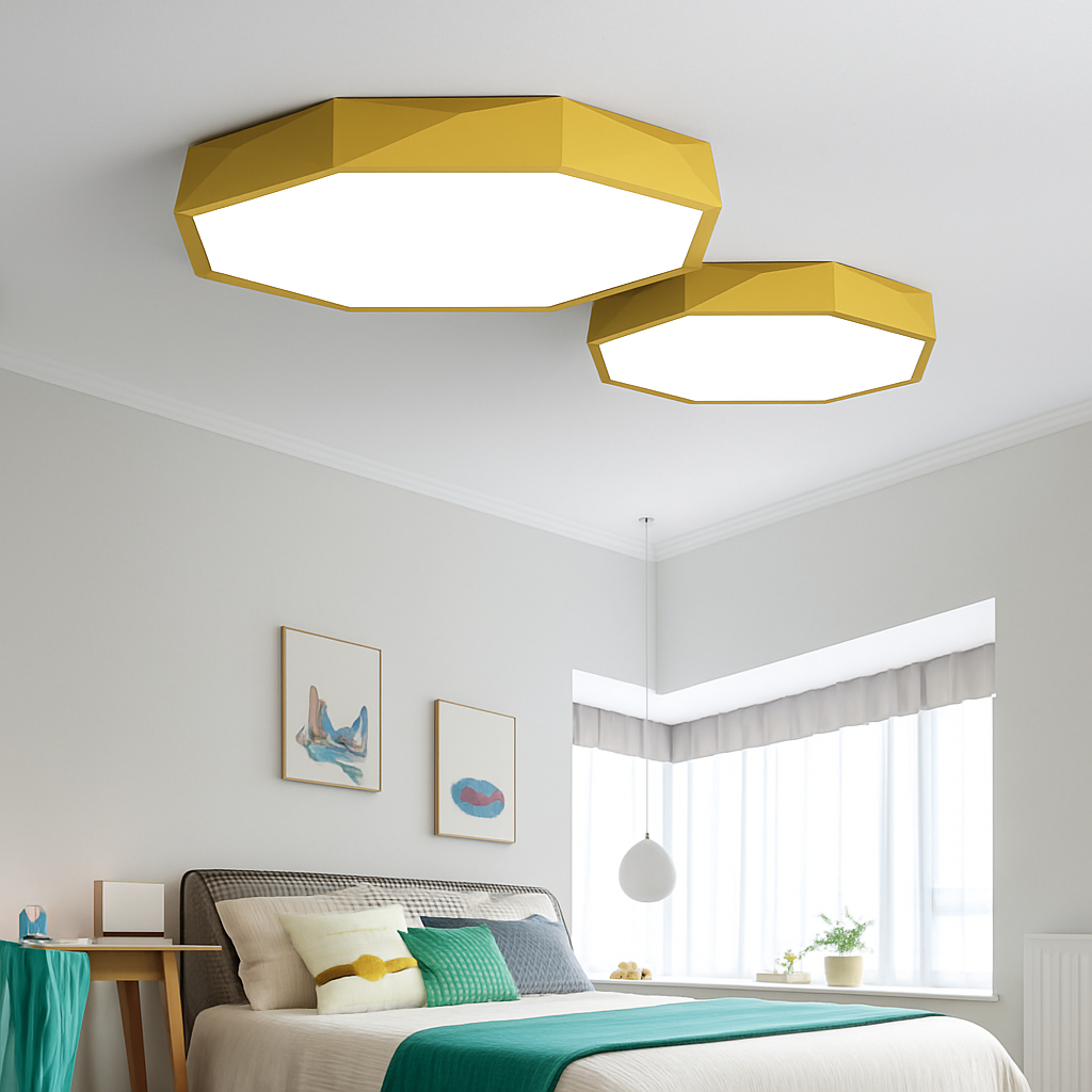 Mosaic Modern Octagon LED Ceiling Light Fixture – Stylish Energy-Efficient Design for Any Room