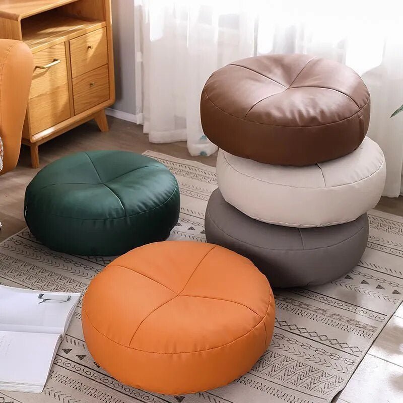 Nappa Japanese Leather Floor Cushion for Home Decor – Stylish Comfort for Relaxation