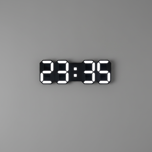 Nexis Modern 3D LED Digital Wall Clock – Stylish Decor for Contemporary Spaces