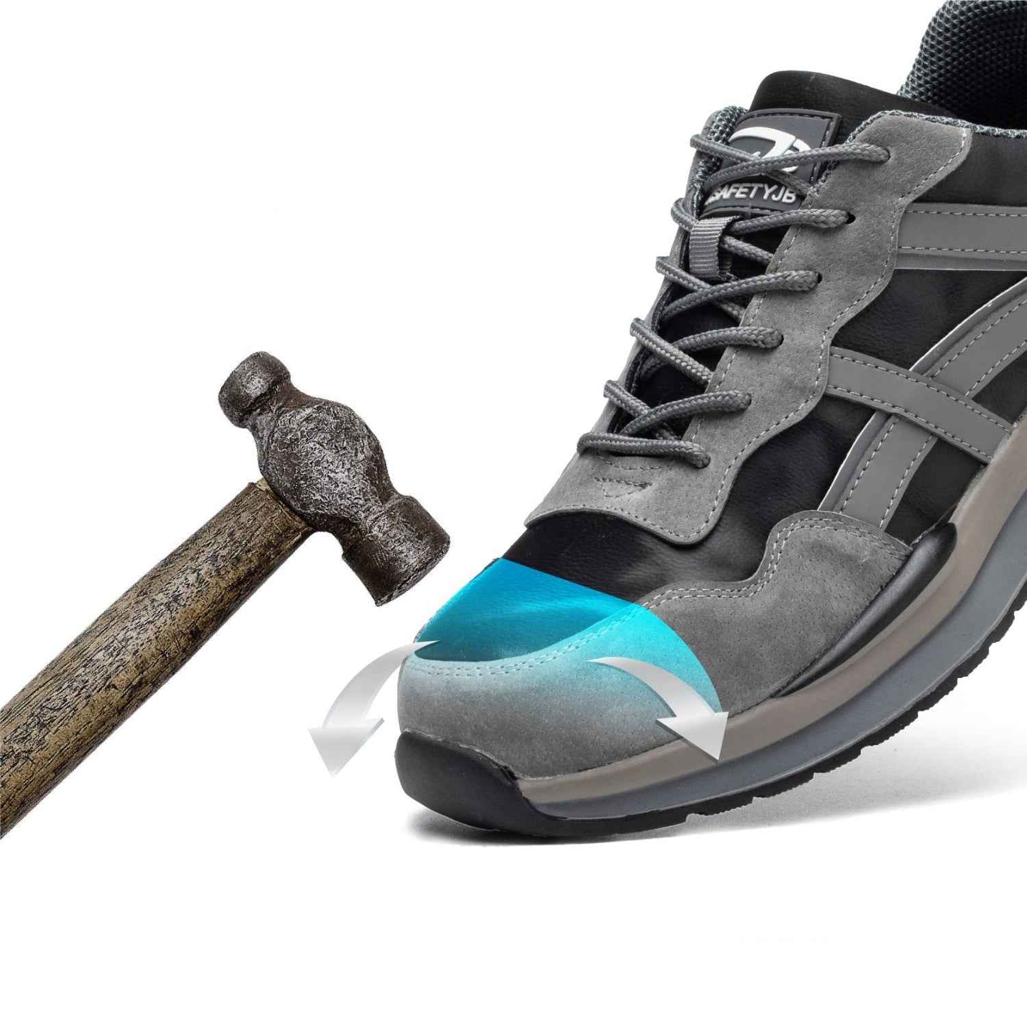Noah Men's Grey Work Boots – Waterproof, Lightweight Comfort & Safety