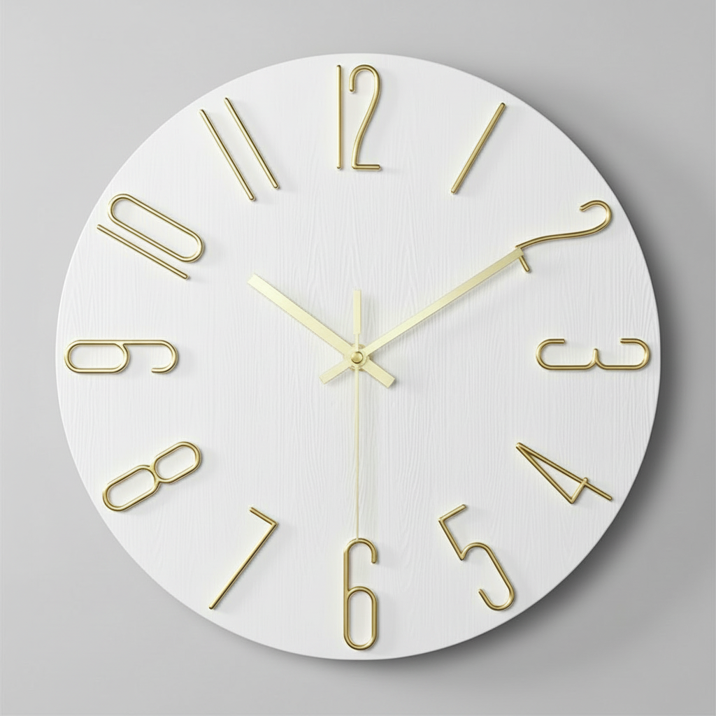 Noble Modern Wall Clock – Minimalist Design for Stylish Living Room Decor