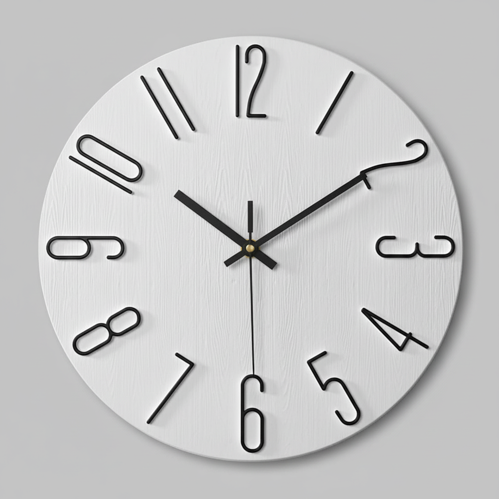 Noble Modern Wall Clock – Minimalist Design for Stylish Living Room Decor