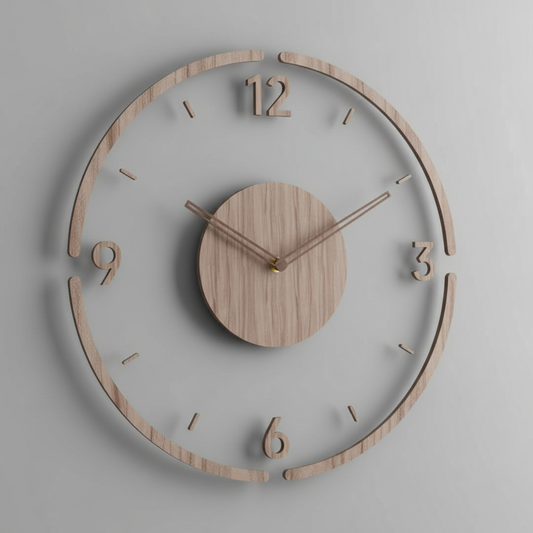 Nock Modern Wall Clock – Stylish Acrylic and Wood Design for Peaceful Living Spaces