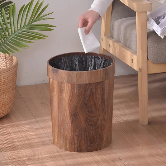 Kairo Natural Minimalist Wood Trash Can – Stylish Design for Modern Spaces