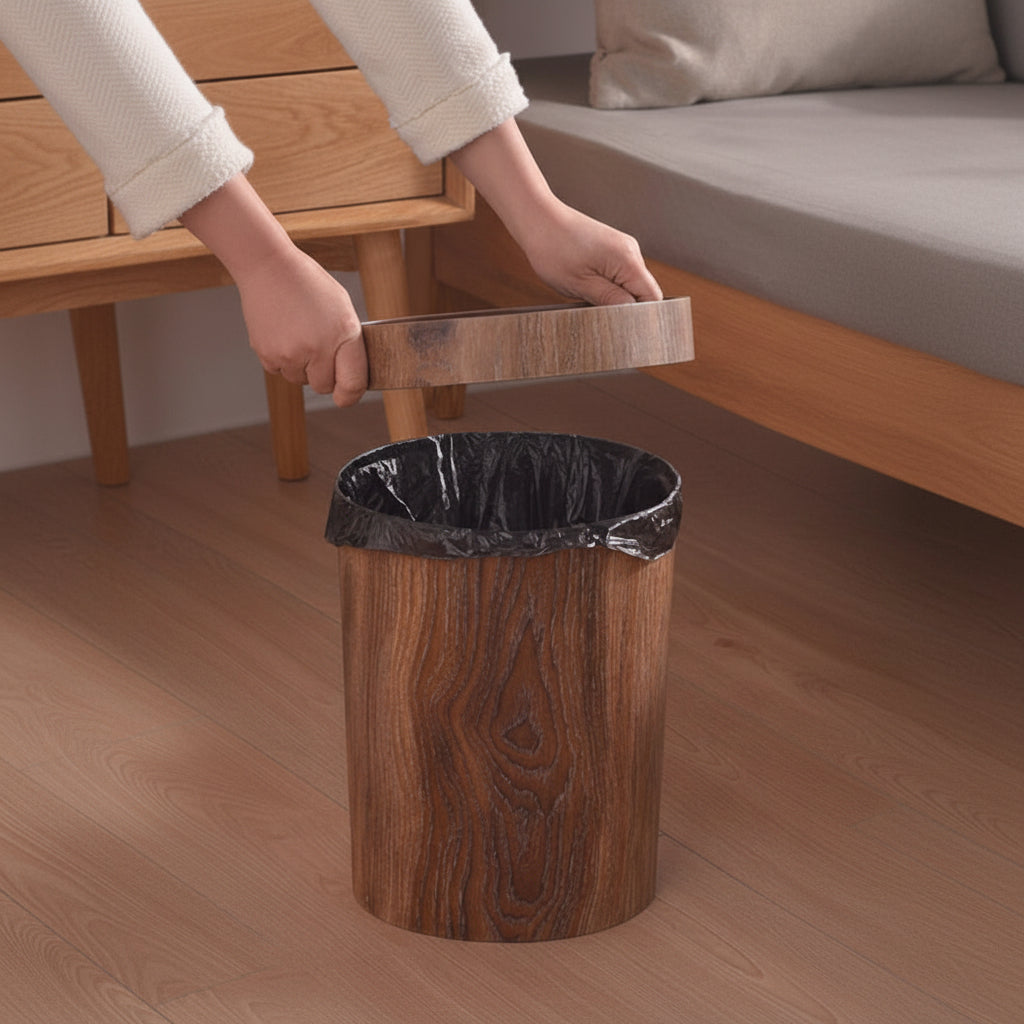 Kairo Natural Minimalist Wood Trash Can – Stylish Design for Modern Spaces