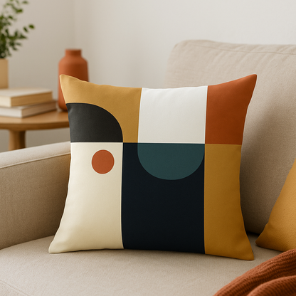 Nordic Modern Abstract Cushion Cover – Soft Polyester Art for Stylish Homes