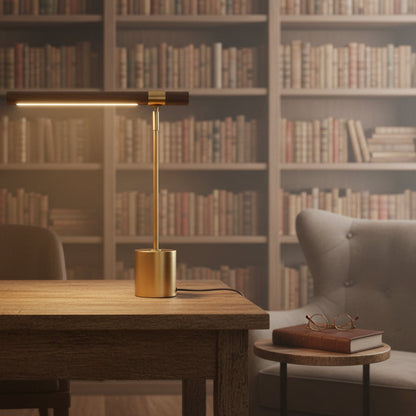 Norell  Modern Gold Table Lamp – Sleek LED Design for Cozy Home Décor