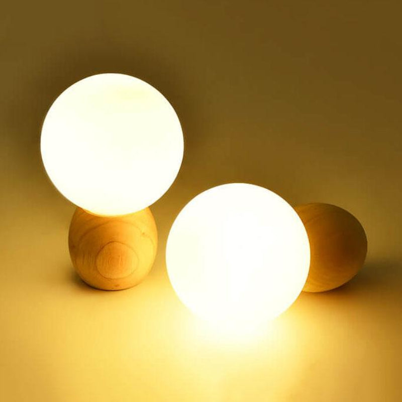 Gavira Modern White Glass Table Lamp – Elegant Illumination for Bedroom and Living Room