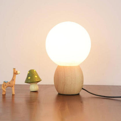 Gavira Modern White Glass Table Lamp – Elegant Illumination for Bedroom and Living Room