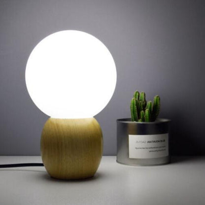 Gavira Modern White Glass Table Lamp – Elegant Illumination for Bedroom and Living Room