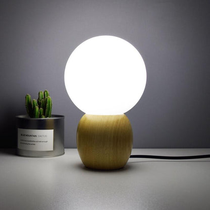 Gavira Modern White Glass Table Lamp – Elegant Illumination for Bedroom and Living Room