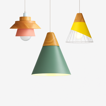 Noran Nordic Pendant Light – Stylish Metal and Wood Design for Modern Spaces