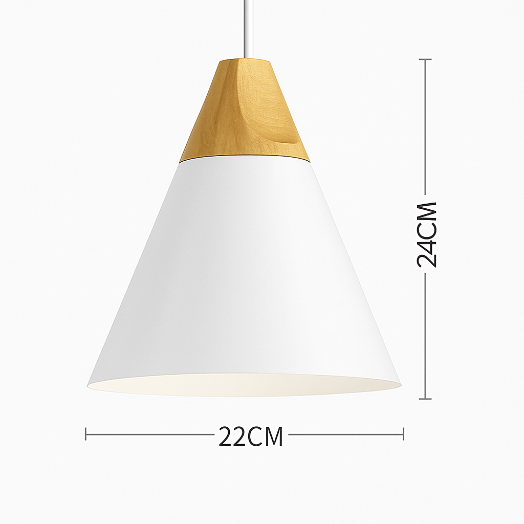 Noran Nordic Pendant Light – Stylish Metal and Wood Design for Modern Spaces
