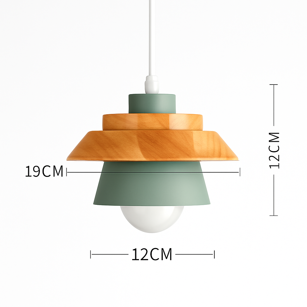 Noran Nordic Pendant Light – Stylish Metal and Wood Design for Modern Spaces