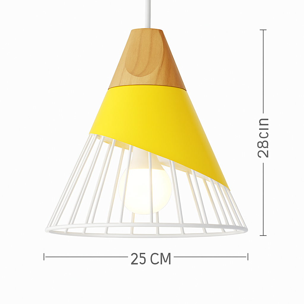 Noran Nordic Pendant Light – Stylish Metal and Wood Design for Modern Spaces