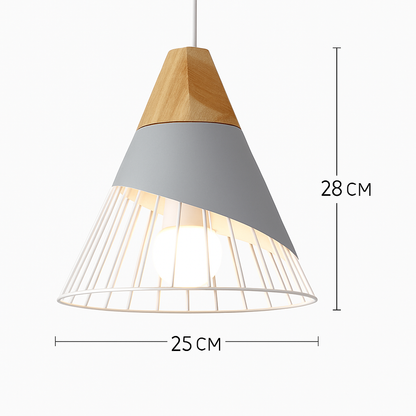 Noran Nordic Pendant Light – Stylish Metal and Wood Design for Modern Spaces