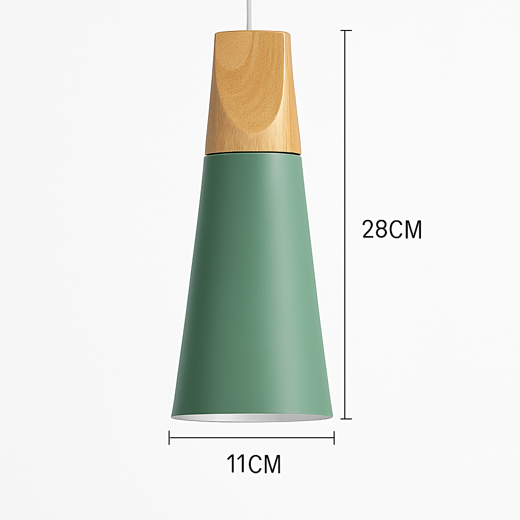 Noran Nordic Pendant Light – Stylish Metal and Wood Design for Modern Spaces