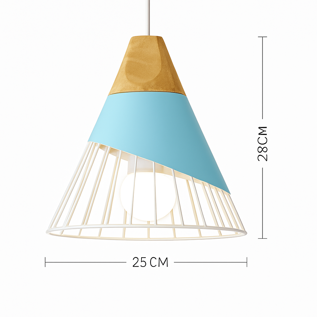 Noran Nordic Pendant Light – Stylish Metal and Wood Design for Modern Spaces