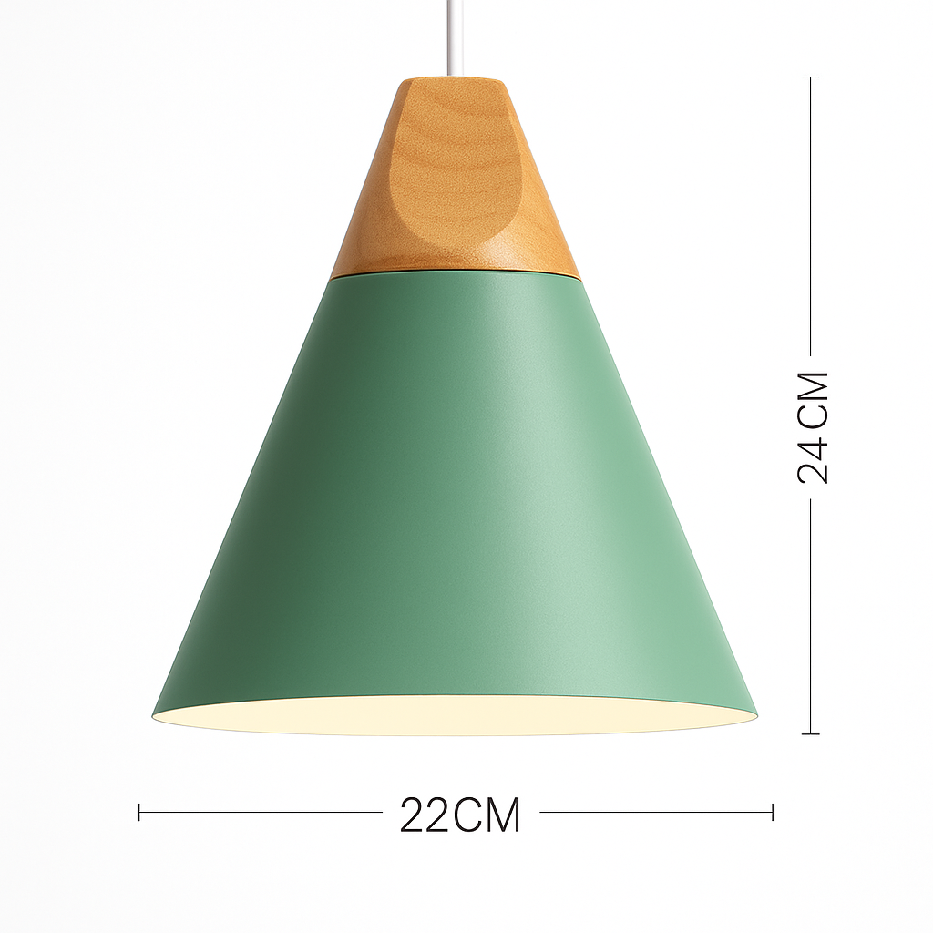 Noran Nordic Pendant Light – Stylish Metal and Wood Design for Modern Spaces