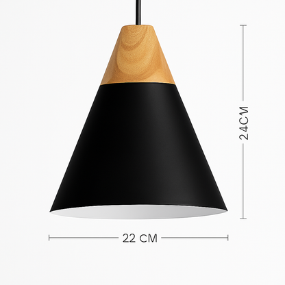 Noran Nordic Pendant Light – Stylish Metal and Wood Design for Modern Spaces