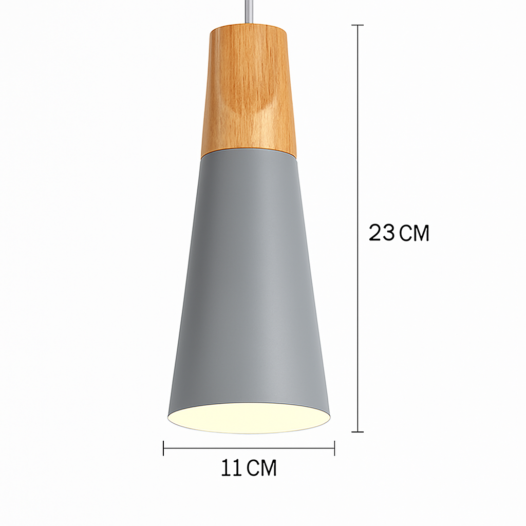 Noran Nordic Pendant Light – Stylish Metal and Wood Design for Modern Spaces