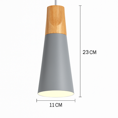 Noran Nordic Pendant Light – Stylish Metal and Wood Design for Modern Spaces