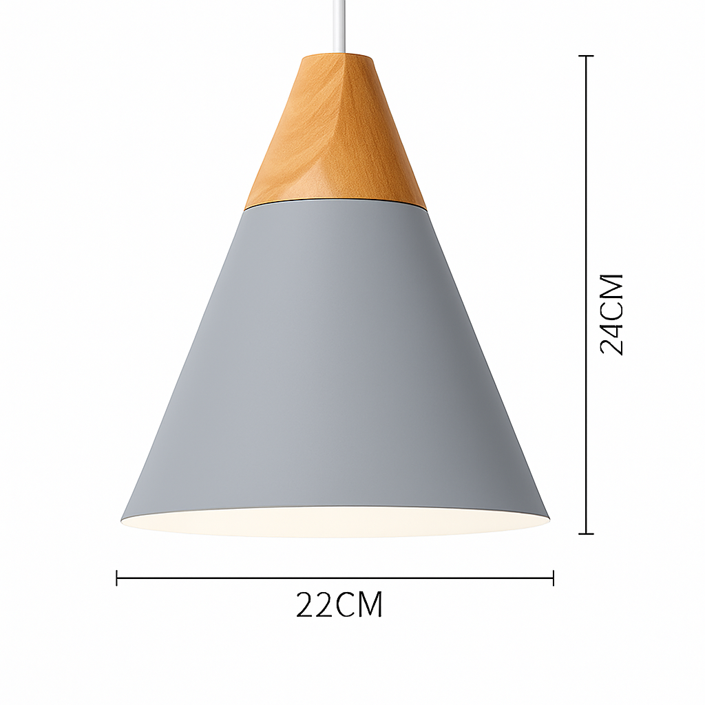 Noran Nordic Pendant Light – Stylish Metal and Wood Design for Modern Spaces