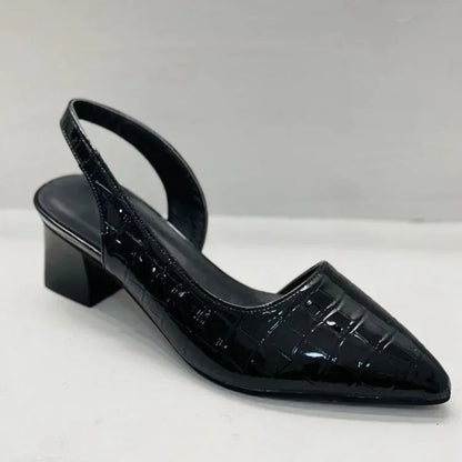 Lucille Women's Black Heels – Elegant Slingback Pumps for All-Day Comfort