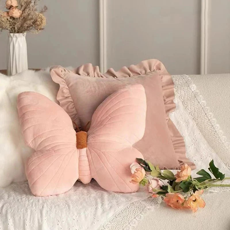 Morlen Plush Butterfly Cushion – Cozy Decorative Seating Accessory