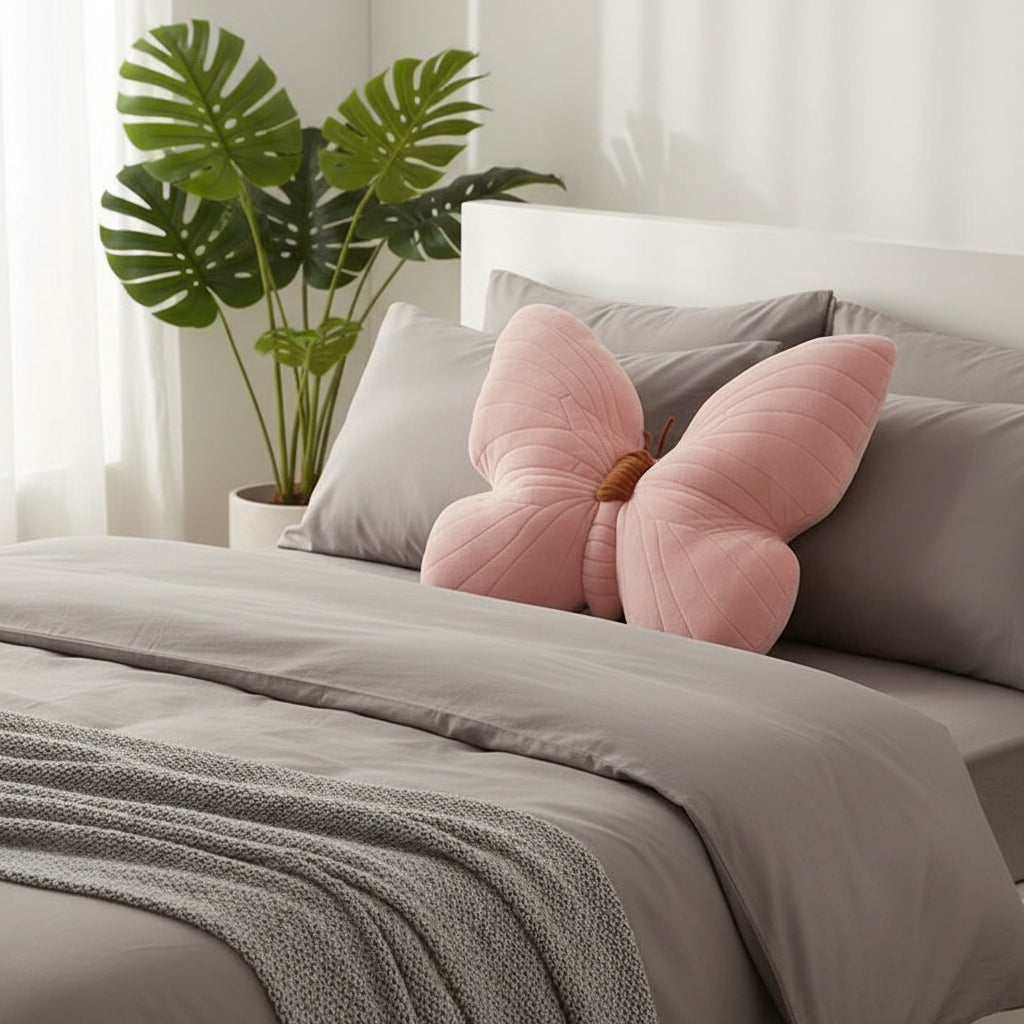 Morlen Plush Butterfly Cushion – Cozy Decorative Seating Accessory
