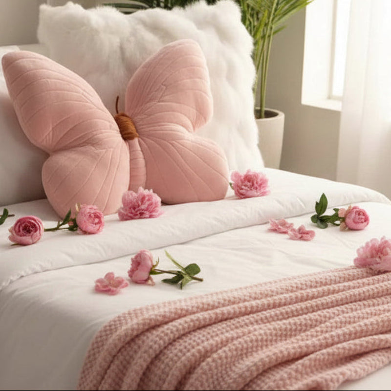 Morlen Plush Butterfly Cushion – Cozy Decorative Seating Accessory