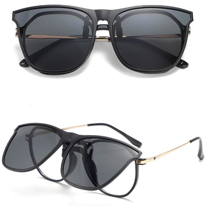 Pioneer Unisex Polarized Sunglasses – Vintage Clip-On Design with UV400 Protection