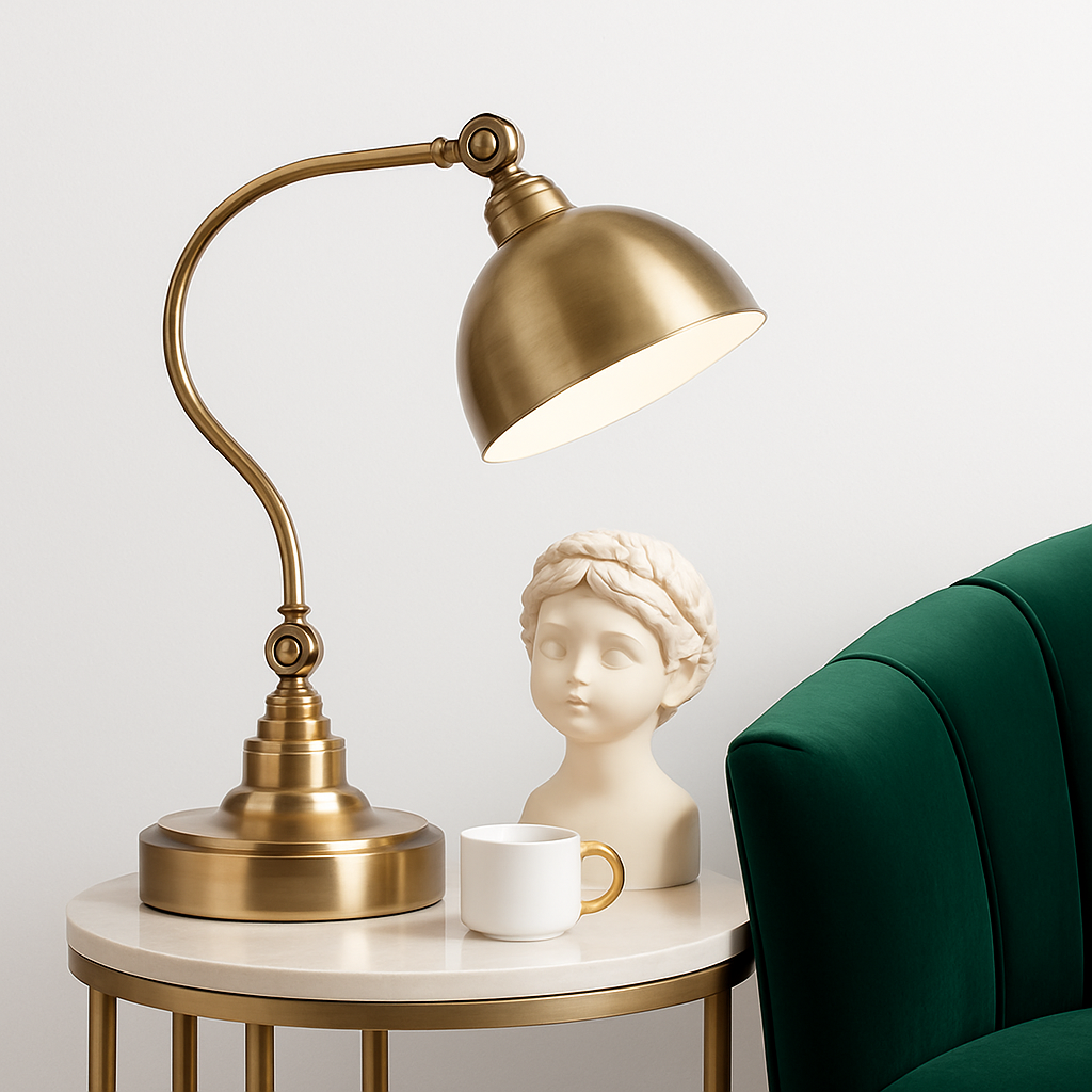 Bravelle Bronze Rustic LED Lamp – Stylish Bedside or Desk Lighting Solution