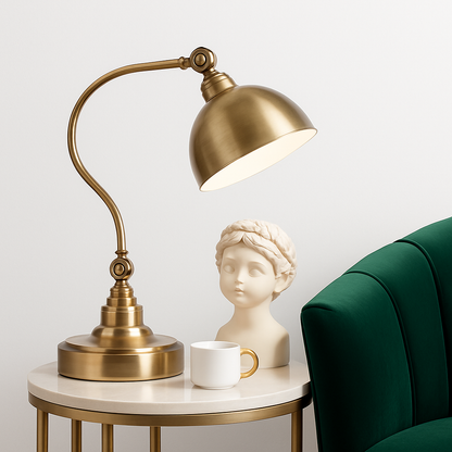 Bravelle Bronze Rustic LED Lamp – Stylish Bedside or Desk Lighting Solution