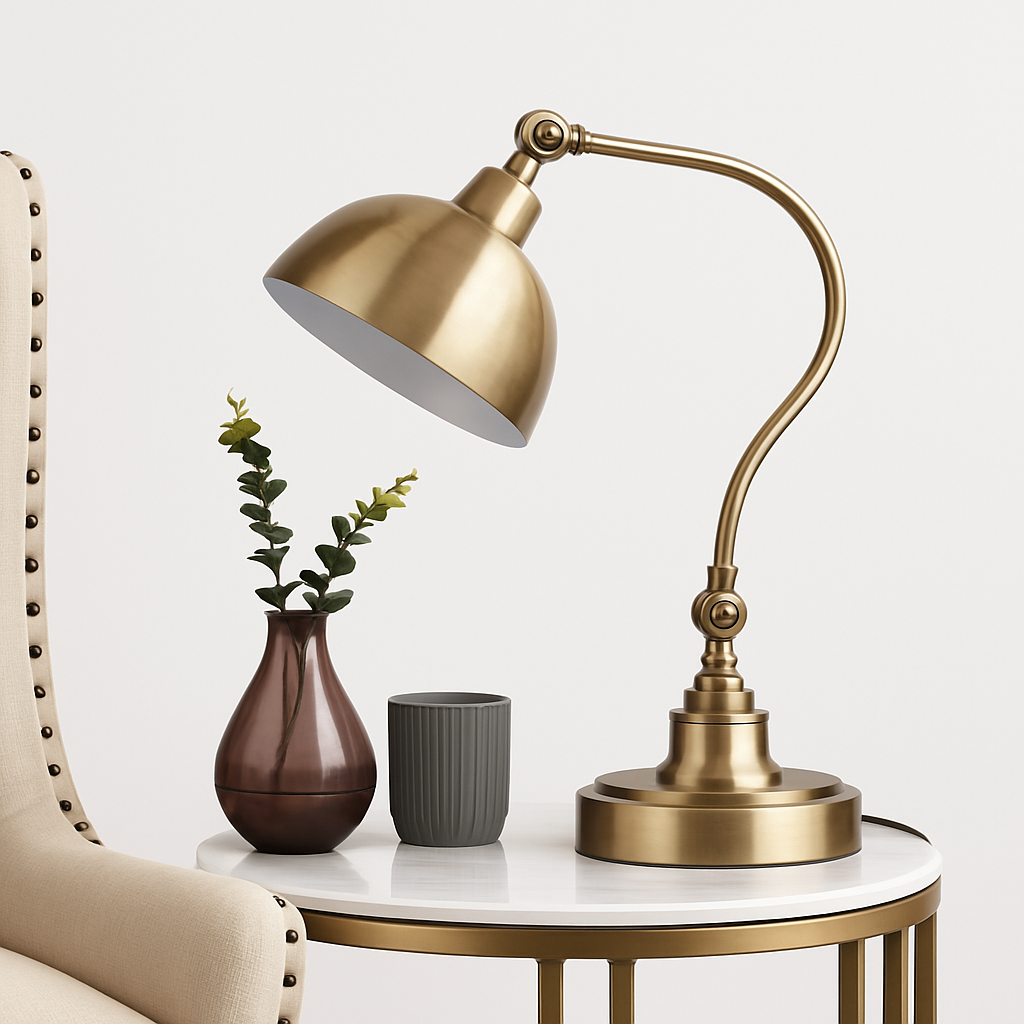 Bravelle Bronze Rustic LED Lamp – Stylish Bedside or Desk Lighting Solution