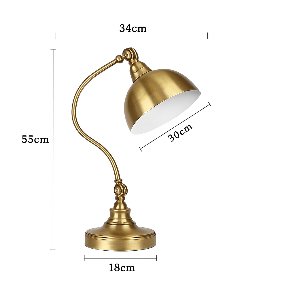 Bravelle Bronze Rustic LED Lamp – Stylish Bedside or Desk Lighting Solution